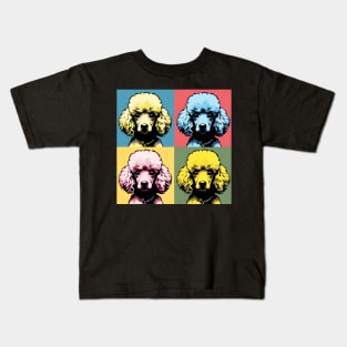 Pop Retro Poodle Art - Cute Puppy Kids T-Shirt